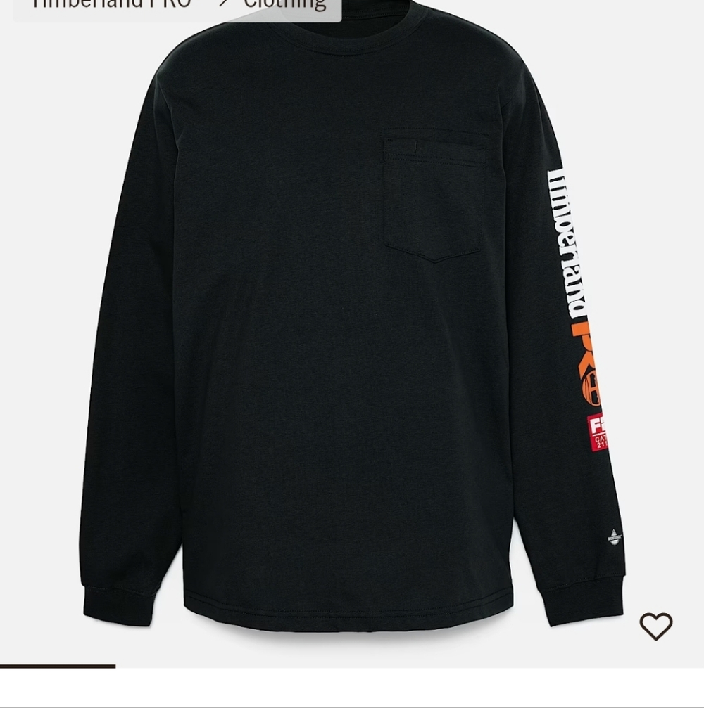 Timberland PRO Flame Resistant Men's Long Sleeve Black Tee/ XL